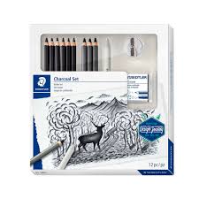 STAEDTLER CHARCOAL SET 12 PCS.-61 100C