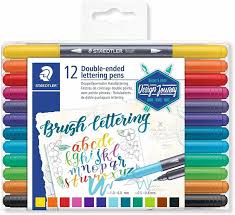 STAEDTLER DOUBLE ENDED BRUSH LETTERING PEN SET OF 12-3004 TB12