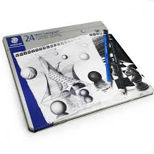 STAEDTLER MARS LUMOGRAPH DRAWING PENCIL SETS 24 SHADES-100G24