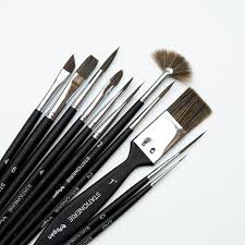 ST BRUSH MIX MEDIA SET OF 11 MATTE SHORT HANDLE