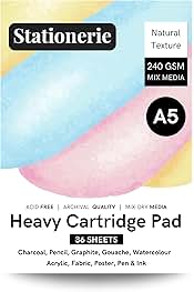 STATIONERIE MIX MEDIA A5 HEAVY CARTRIDGE WIRO PAD