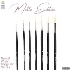 ST BRUSH HOGG WHITE ROUND SET OF 7 LH