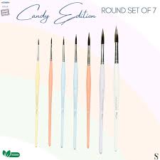 ST BRUSH ROUND SET OF 7 CANDY