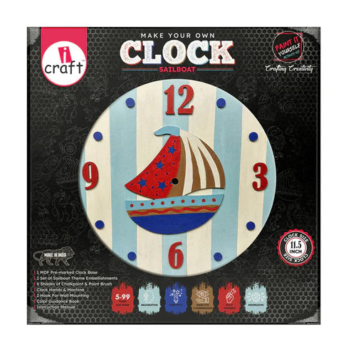 icraft DIY Clock Kit-Sailboat