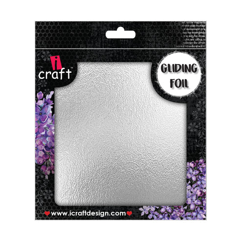 iCraft Gliding Foil - Silver - 6x6 inches - 25 sheets