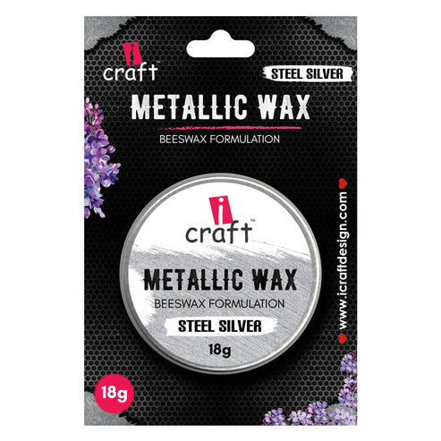 iCraft Metallic Wax - Steel Silver - 18g