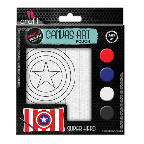 icraft DIY Canvas Pouch-Super Hero