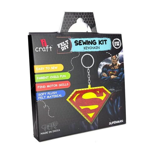 icraft DIY Felt Keychains-Superman