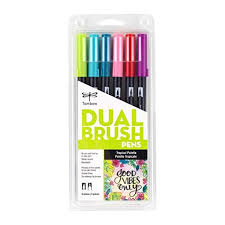 TOMBOW DUAL BRUSH TROPICAL SET OF 6