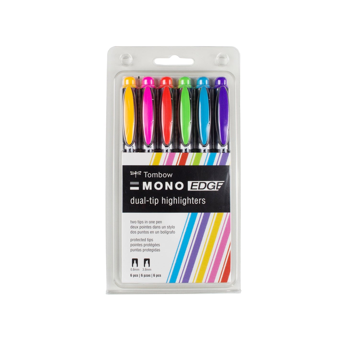 TOMBOW MONO EDGE TWIN TIP HIGHLIGHTER SET OF 5