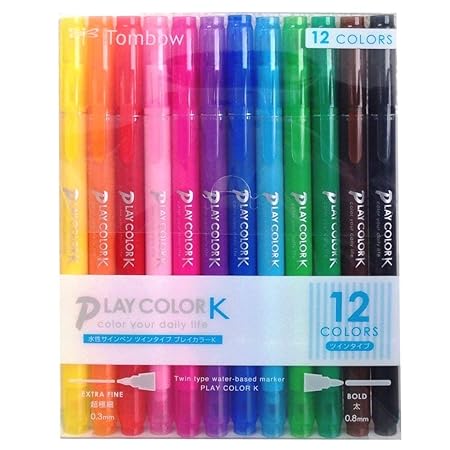 Tombow Play Color K Twin Tip Markers set of 12