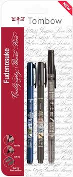 Tombow mono calligraphy fudenosuke set of 3