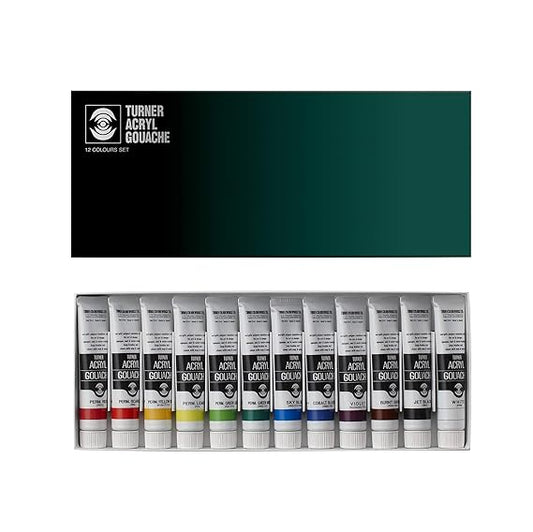 Turner Acrylic Gouache Multicolour Set of 12X11ml