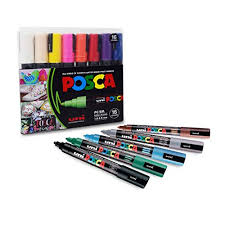 UNI  POSCA  MARKER   SET OF 16  PC-5M