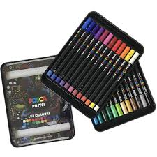 UNI POSCA  PASTEL PENCIL COLOURS SET OF 24