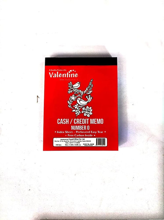 VALENTINE CASH MEMO NO.1