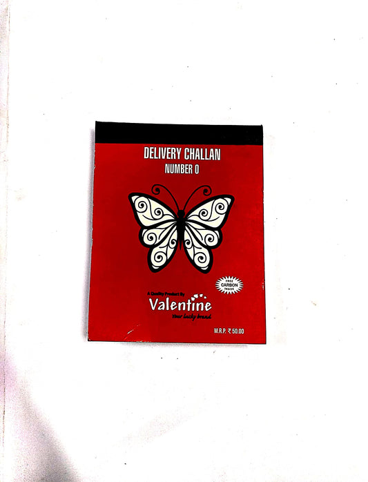 VALENTINE DELIVERY CHALLAN BOOK NO.0