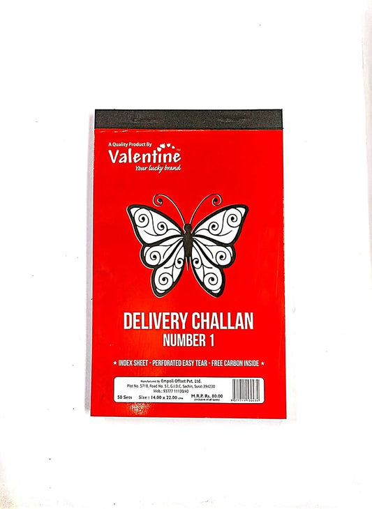 VALENTINE DELIVERY CHALLAN BOOK NO.00
