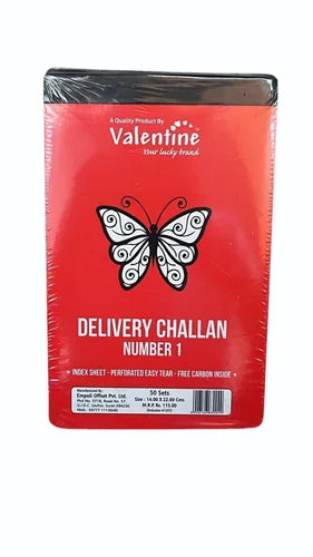 VALENTINE DELIVERY CHALLAN BOOK NO.1