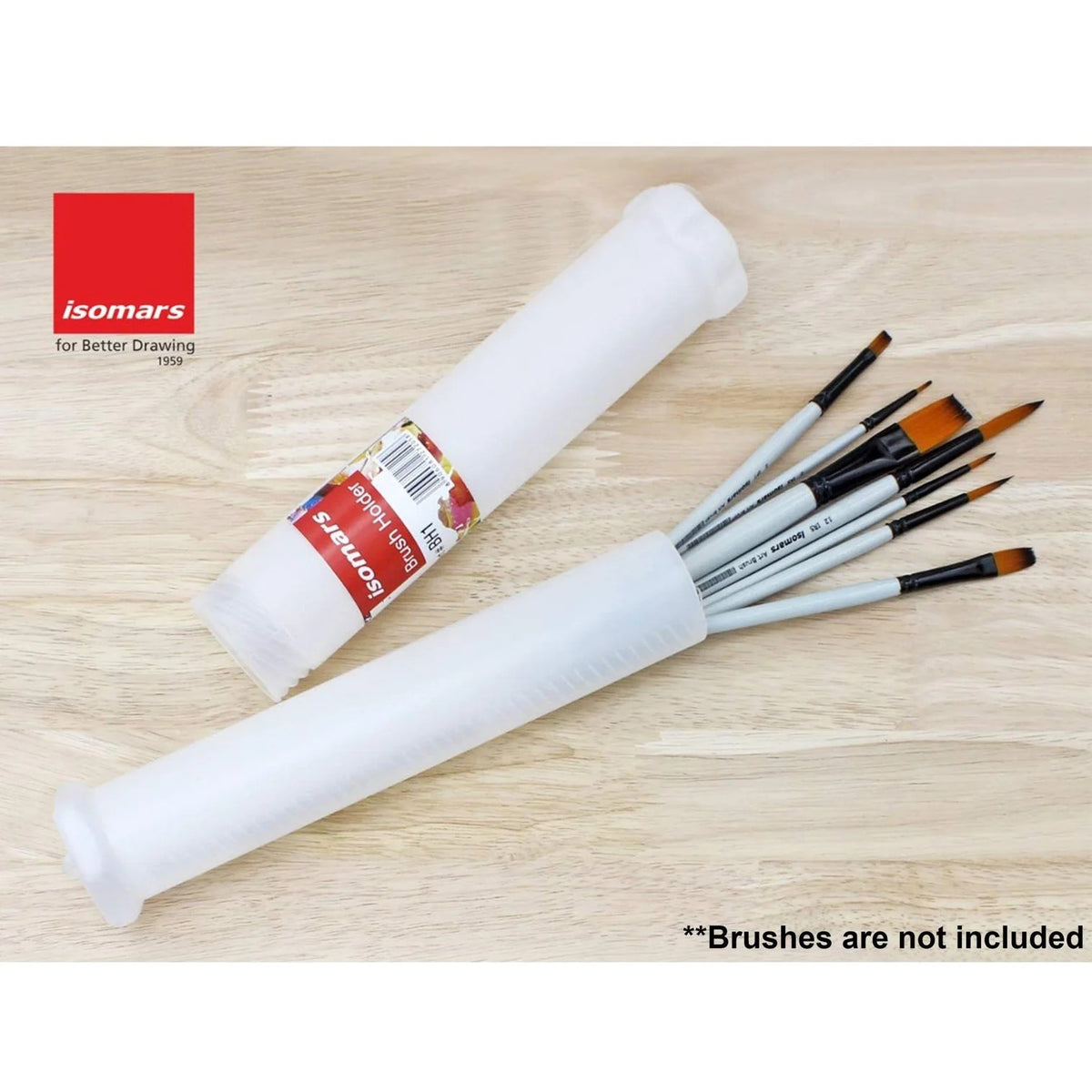 Isomars Portable Paint Brush Holder | Plastic Brush Storage Case | Extendable Brush Organizer for Artists BH
