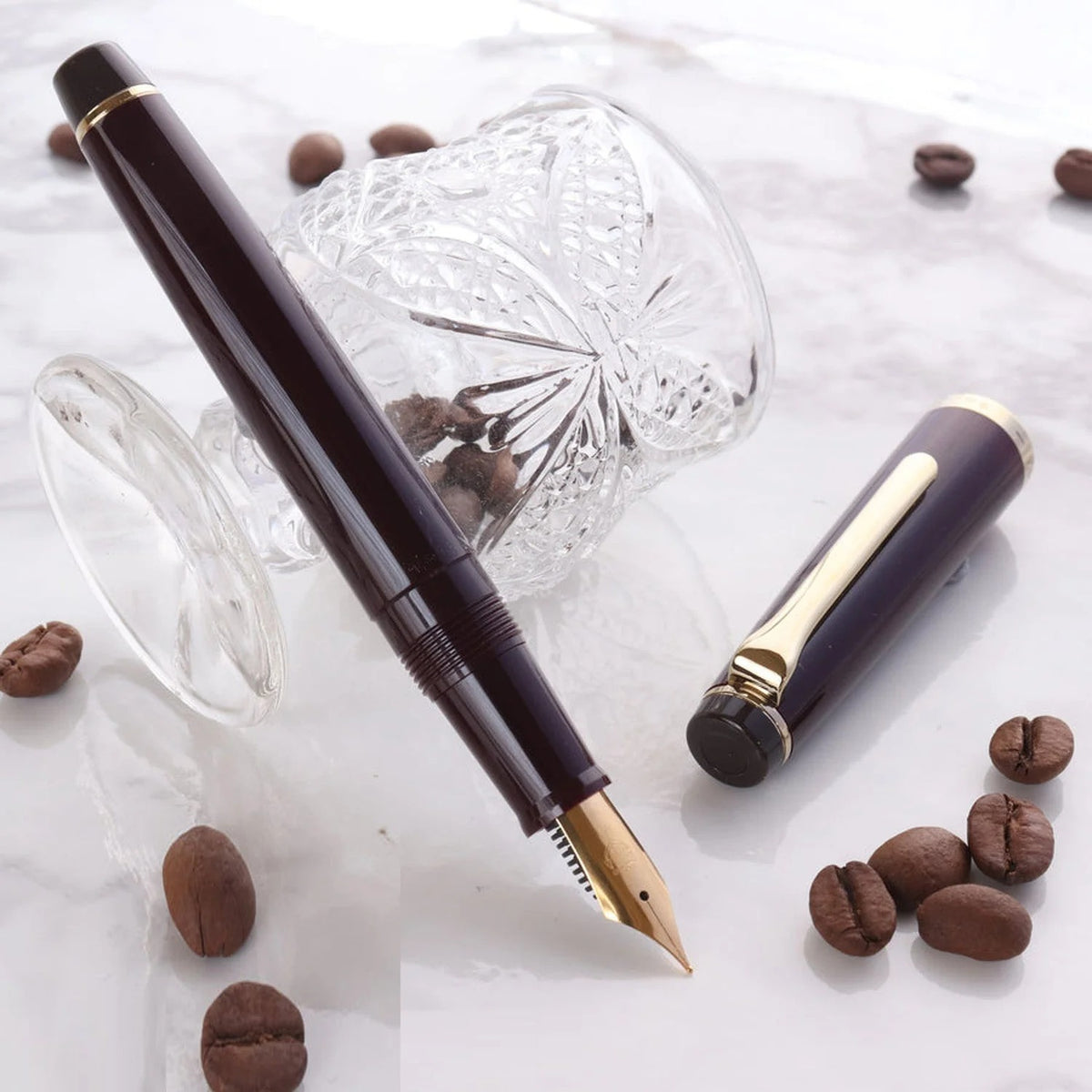 Sailor Lecoule Pale Brown GT Fountain Pen - MF