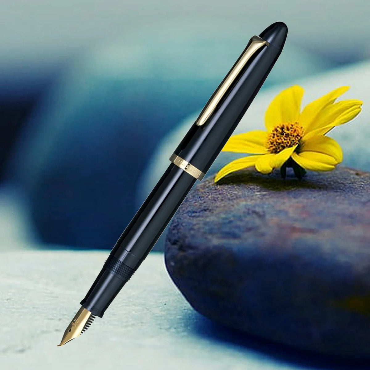Sailor 1911 Fude De Manneen Blue GT Fountain pen - FUDE