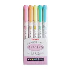 ZEBRA MILDLINER 5 PASTEL COLOR HIGHLIGHTER