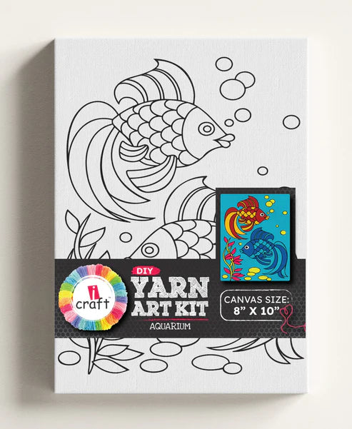 icraft Yarn Art Kit-Aquarium