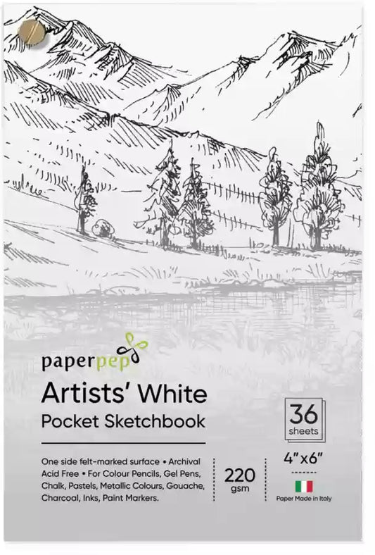 paperpep white pocket  sketchbook-220gsm PPWH2AB