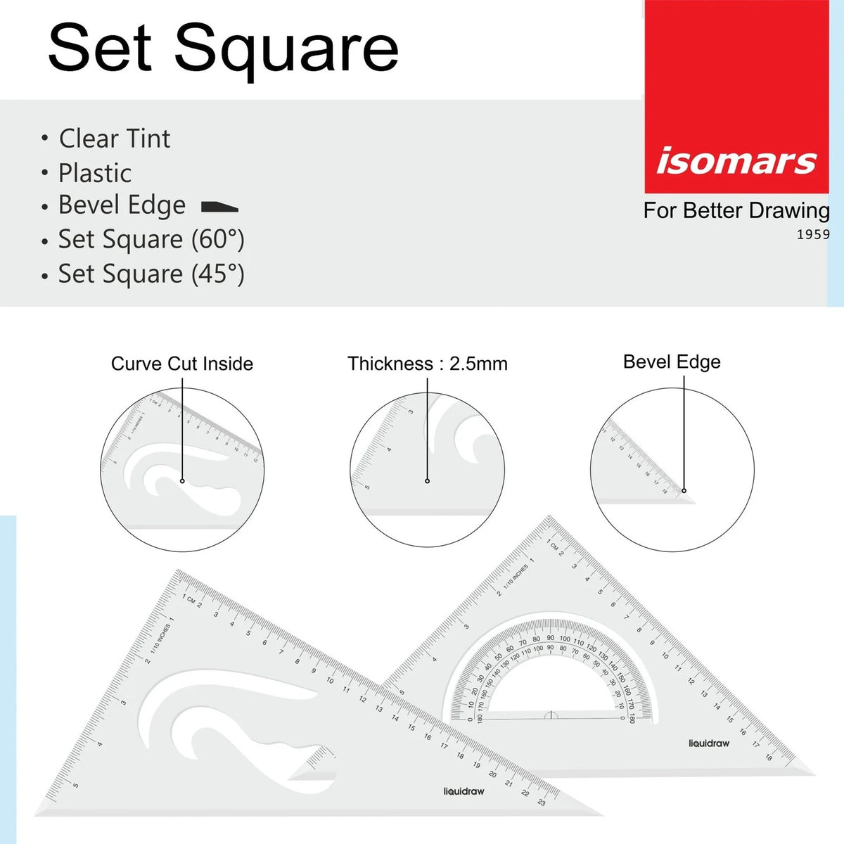 Isomars Scholar Set Squares