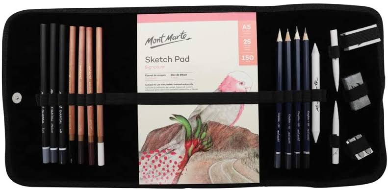 Mont Marte Sketching Set in wallet 18 Pc