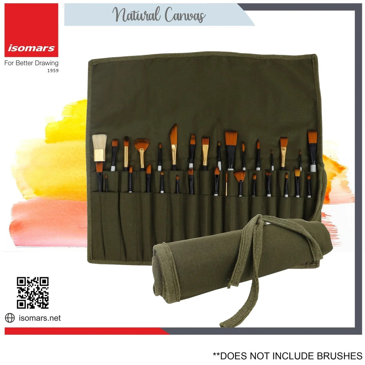Isomars BRC Canvas Brush Roo up case 36 brushesh holder