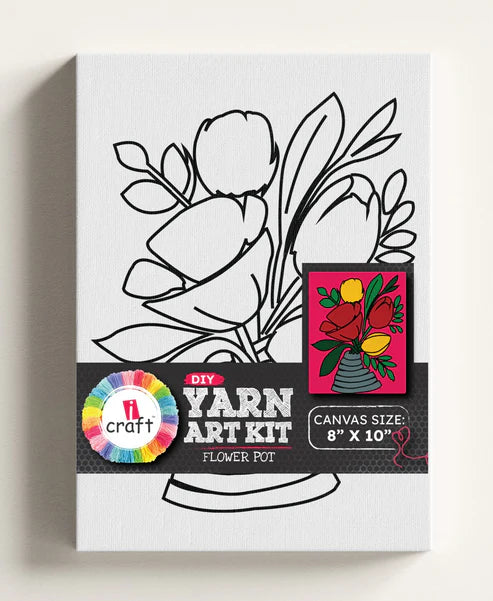 icraft Yarn Art Kit-Flower Pot