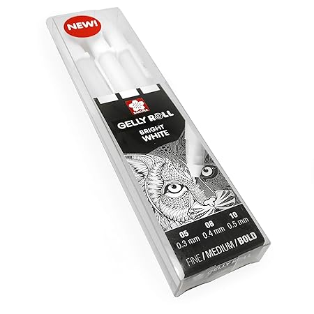 Sakura Gelly Roll Gel Pens - Bright White – 0.5/0.8/1.0mm