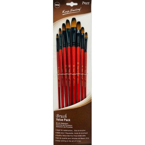 Artpark Keep Smiling 8 Pcs Filbert Artist Brush Set