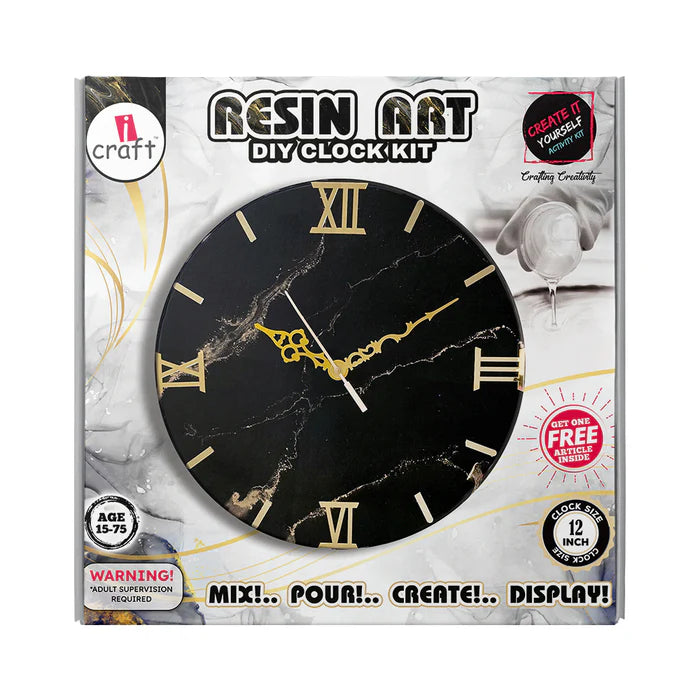 iCraft DIY Resin Clock Kit - 12 x 12 Inches