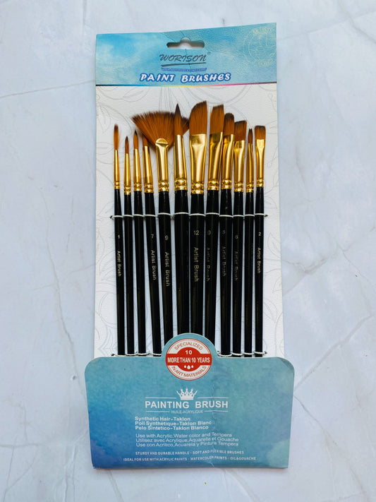 Artpark Worison Assorted Brush Set of 12 Pcs