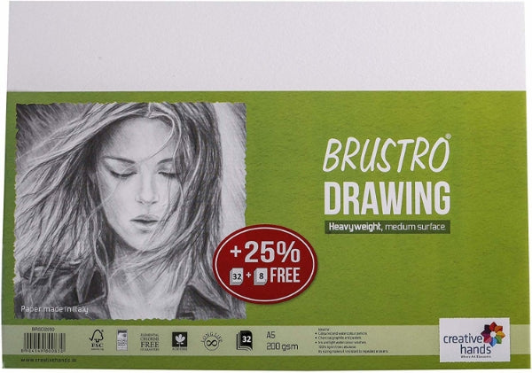BRUSTRO DRAWING PAPER 200GSM A5