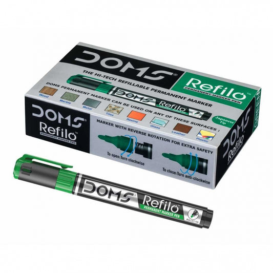 Doms Refilo permanent Marker pen green