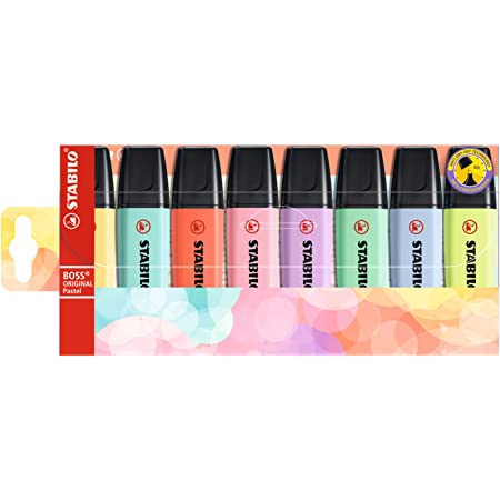 STABILO BOSS ORIGINAL PASTEL HIGHLIGHTER SET OF 8