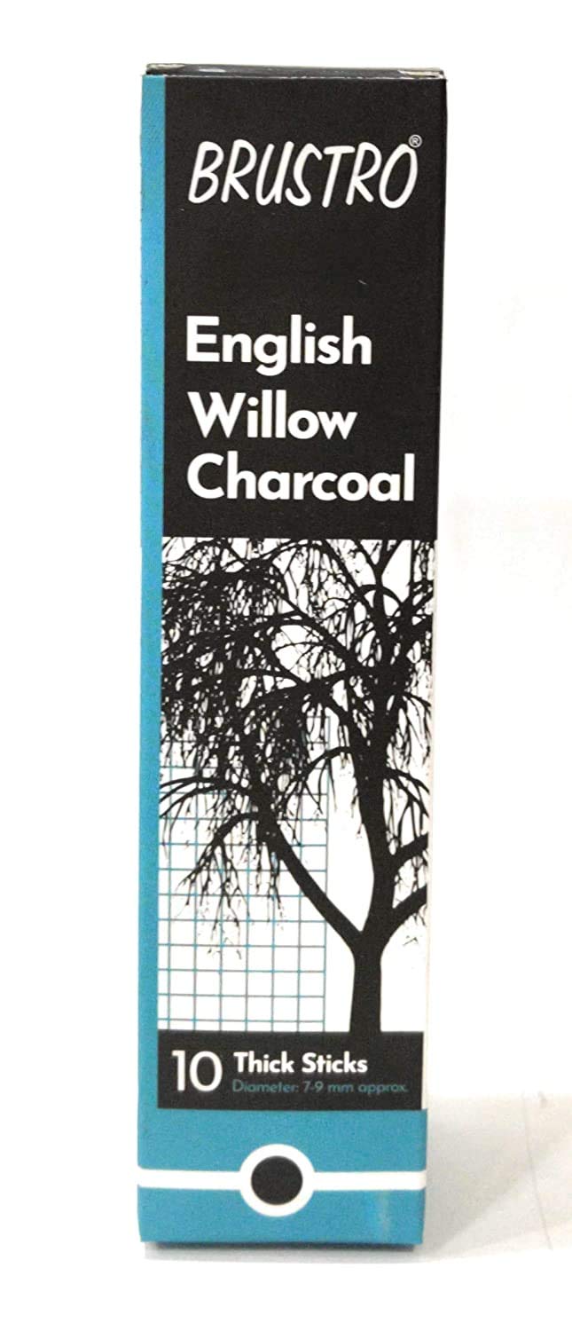 BRUSTRO ENGLISH WILLOW CHARCOAL 10 THICK STICKS