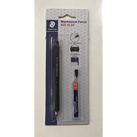 STAEDTLER MECHANICAL PENCIL WITH LEAD BLISTER PACK METAL 0.9MM-925 15 09 ABKD