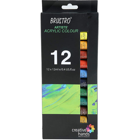 BRUSTRO ACRYLIC COLOUR 12ML SET OF 12