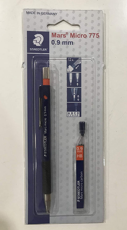 STAEDTLER MECHANICAL PENCIL WITH LEAD BLISTER PACK 0.9MM-775 09 ABKD