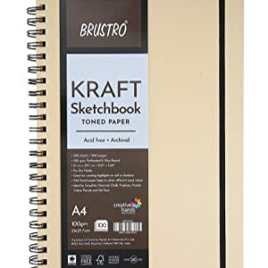 BRUSTRO SKETCHBOOK KRAFT TONED 100GSM A4