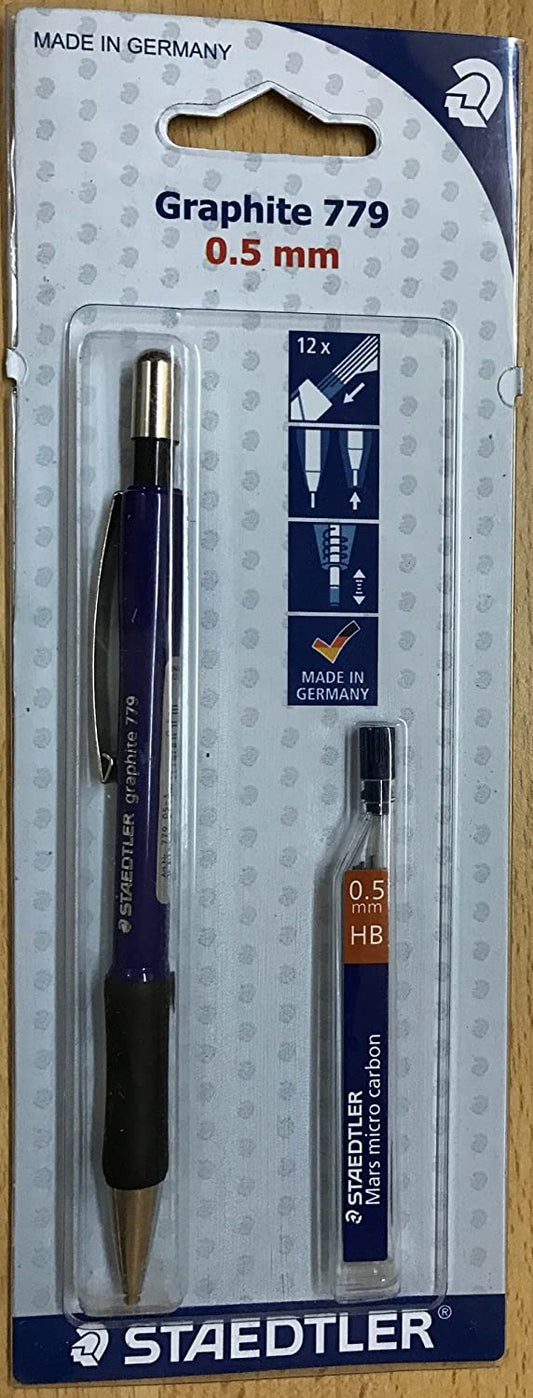 STAEDTLER MECHANICAL PENCIL WITH LEAD BLISTER PACK 0.5MM-779 05 ABKD