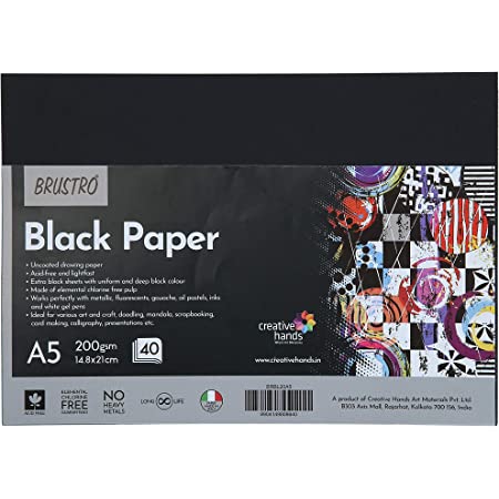 BRUSTRO BLACK PAPER 200GSM A5