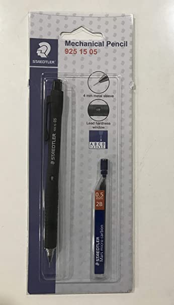 STAEDTLER MECHANICAL PENCIL WITH LEAD BLISTER PACK METAL 0.5MM-925 15 05 ABKD