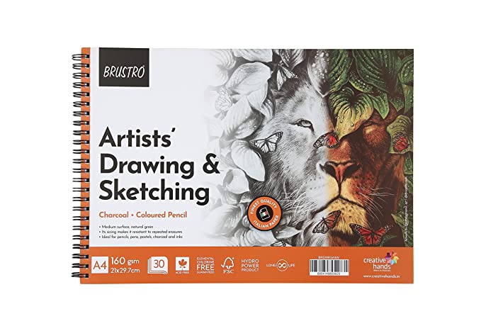 BRUSTRO DRAWING & SKETCHING WIRO PAD 160 GSM A4