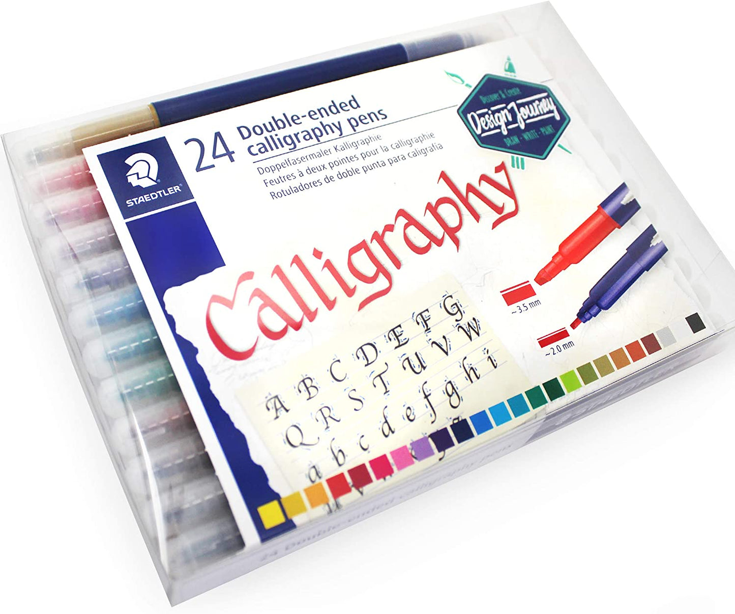 STAEDTLER DOUBLE ENDED CALLIGRAPHY PEN 24 COLOUR SET-3005 TB24